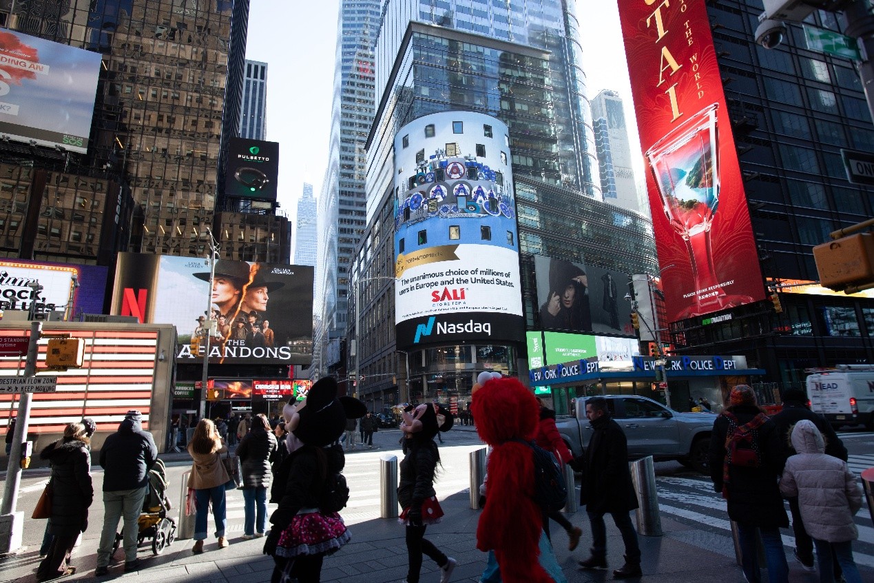 SALI demonstriert globale Ambitionen mit Billboard-Kampagne am Times Square und markiert Meilenstein auf dem Weg zum führenden Anbieter von Elektrowerkzeugzubehör weltweit